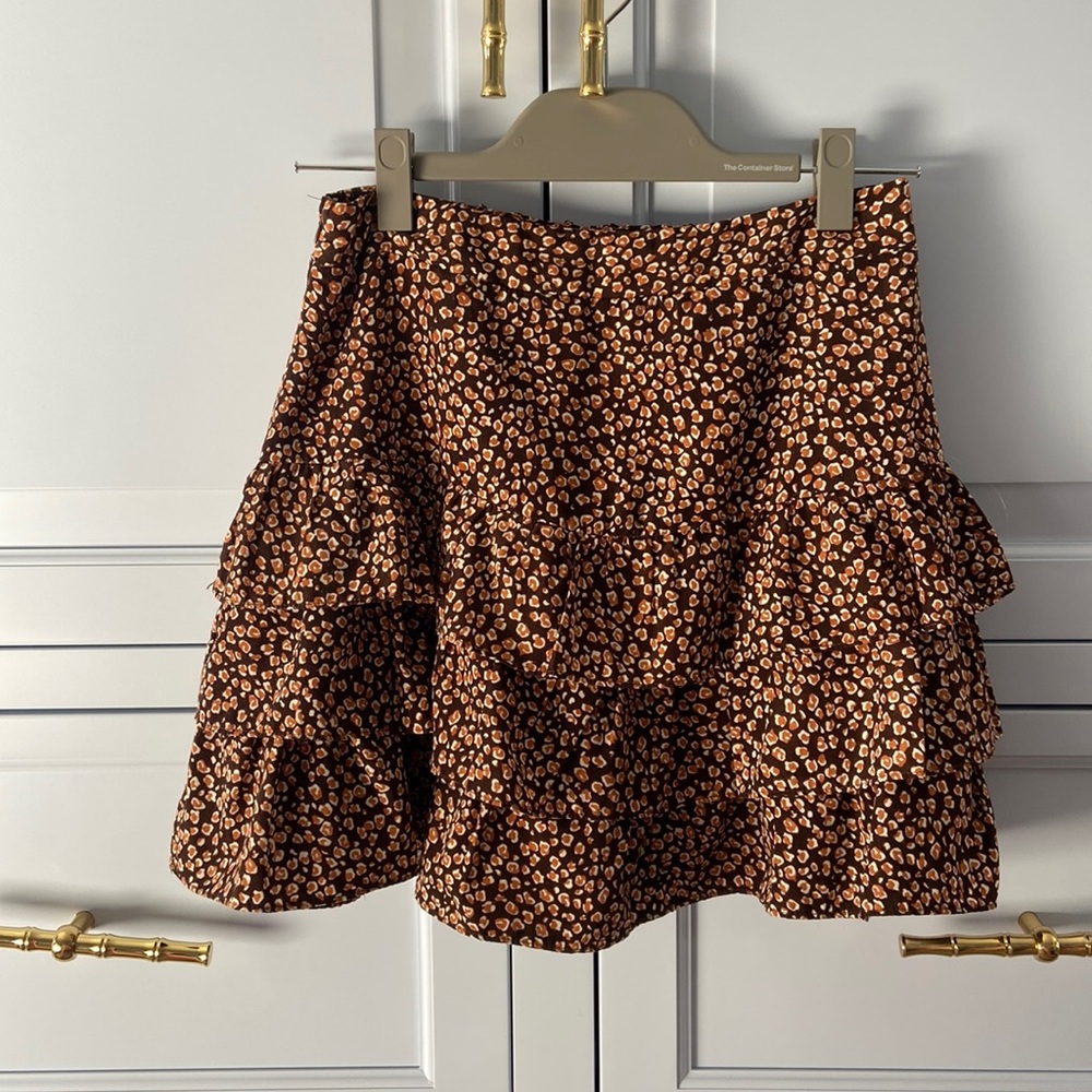 Patterned Ruffle Skirt